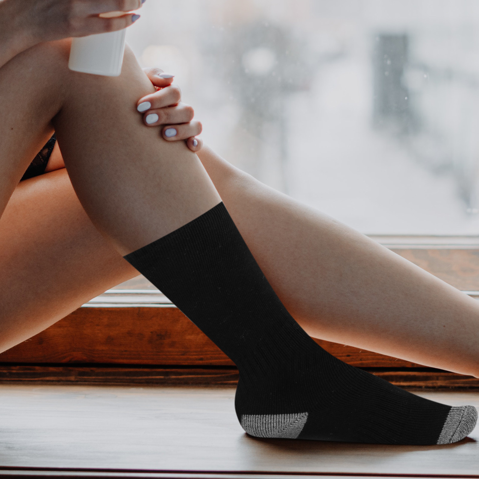 1Set Heated Socks Warm Feet El - огляд і ціна Thermal Sock Winter
