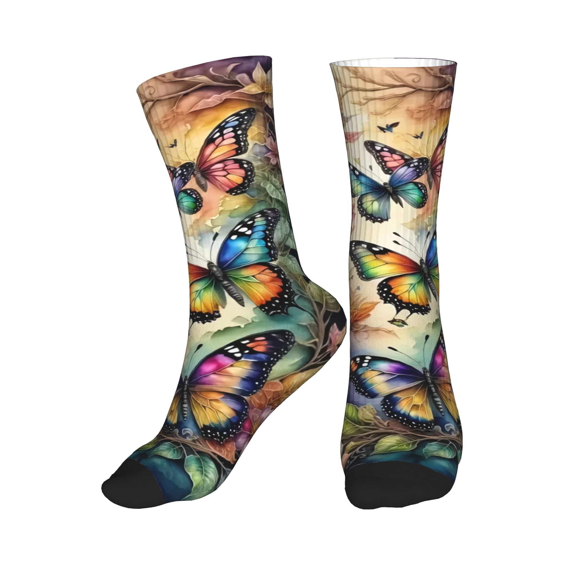 Colorful Butterflies and Flowe - огляд і ціна Dress Sock Men